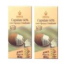 Kit 2 Chocolate Zero Lactose Barra Vegano Cupulate Onveg 80g