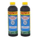Kit 2 Choque Eliminador de Algas para Piscinas Algicida 1L Genco
