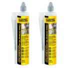 Kit 2 Chumbador Químico Pro Cinza 480g Fixação Ultra Rápida Forte