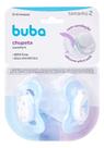 Kit 2 Chupetas Comfort qualidade segurança Buba Cor:Tamanho 2 Azul Elefante e Estrela