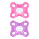Kit 2 Chupetas Confort 100% Silicone 0-2 Meses Rosa - MAM