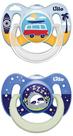 Kit 2 Chupetas Lillo T2 Dia e Noite Brilha No Escuro Tamanho 2 Bico Silicone de 6 a 18 Meses