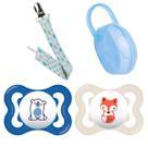 Kit 2 Chupetas Mam Supreme 0-6m c/ Prendedor Buba + Case Kit 2 Chupetas Mam Supreme 0-6m c/ Prendedor Buba + Case