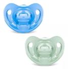 Kit 2 Chupetas Nuk Sensitive 100% Soft Silicone Tam 2