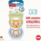 Kit 2 Chupetas Space Boy +6m Ursinho E Tigre Azul - Nuk