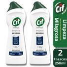 Kit 2 Cif Cremoso Saponáceo Original Limpeza Milagrosa 250mL