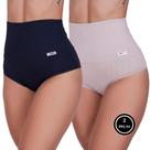 Kit 2 Cinta Calcinha Cós Alto Modeladora - c4 KIT 2 BETINA PRETO E BEGE