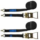 Kit 2 Cinta De Amarração Cargas 1,5T 6M 35Mm Com Gancho J