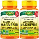 Kit 2 Cloreto De Magnésio Pa + Vit B6 800mg 120 Vegan Caps