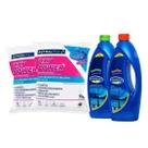 KIT 2 Cloro 1KG Para Piscina+ Algicida + Clarificante