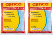 KIt 2 Cloro Granulado 1kg Múltipla Ação 3 Em 1 Genco L. E