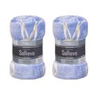 Kit 2 Cobertor Manta Sollievo Casal 1,80x2,20m Flannel Jolitex Cor:Lacets