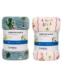 Kit 2 Cobertores Solteiro Camesa Mágico Brilha no Escuro Cor:Circus-Tratores