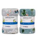 Kit 2 Cobertores Solteiro Camesa Mágico Brilha no Escuro Cor:Tratores-Surf Kit 2 Cobertores Solteiro Camesa Mágico Brilha no Escuro Cor:Tratores-Surf