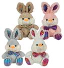 Kit 2 Coelho De Pelúcia Com Laço e Brilhinho 25Cm - Sortidos Kit 2 Coelho De Pelúcia Com Laço e Brilhinho 25Cm - Sortidos