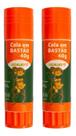 Kit 2 Cola Bastão Leoleo 40g Escolar Papel Cartolina Kit 2 Cola Bastão Leoleo 40g Escolar Papel Cartolina