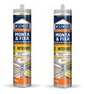 KIT 2 COLA CASCOLA MONTA&FIXA PL500 360g BRANCO INTERIOR HENKEL