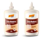 Kit 2 Cola Madeira 250g Mundial Prime Fixação Profissional Amarelo