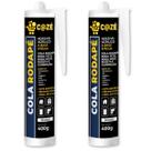 Kit 2 Cola Rodapé Sanca Moldura Colagem Extra Forte Branco