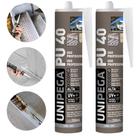 Kit 2 Cola Selante PU40 Poliuretano Cinza 400g Profissional Adesivo Vedação Alta Resistência Madeira Vidro Metal