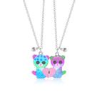 Kit 2 Colares Magnéticos Ursinhos Coloridos Melhores Amigas Azul-celeste Best Friends