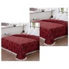 Kit 2 Colchas Casal Chenille Canelada Jolitex 220x240 cm