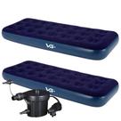 Kit 2 Colchões Infláveis Solteiro Flocked Comfort Com Bomba Elétrica Vg Plus 110v