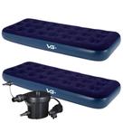 Kit 2 Colchões Infláveis Solteiro Flocked Comfort com Bomba Elétrica VG Plus