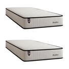 Kit 2 Colchões Solteiro Evoflex, Molas Ensacadas, D28, Firmeza Média, Suporta Até 130kg Por Pessoa em Cada Colchão