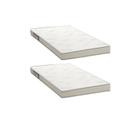 Kit 2 Colchões Solteiro Ortobom D23 Light 78x188x12 Branco/Cinza