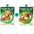 Kit 2 Coleira Contra Pulgas E Carrapatos Cães Grandes Com 57cm 2 Coleira Gatos Com 33cm Konig