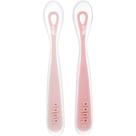 Kit 2 Colheres em Silicone Fase 1 - Rosa - BUBA