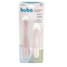 Kit 2 Colheres em Silicone Fases 1 e 2 Rosa 18832 - Buba