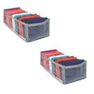 Kit 2 Colmeia Organizadora de Gavetas 11 Divisórias Cinza