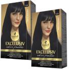 Kit 2 Coloração Creme Permanente Excllusiv Color Pratic Preto Azulado 1.0 Haskell Kit 2 Coloração Creme Permanente Excllusiv Color Pratic Preto Azulado 1.0 Haskell
