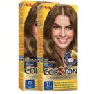 Kit 2 Coloração Niely Cor&Ton Louro Médio Cinza 7.1