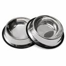 Kit 2 Comedouro Bebedouro 1l Inox Antiderrapante Gatos Cães