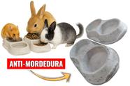 Kit 2 Comedouros Bebedouros 400ml Cimento P/ hamster, coelho ou porquinho da índia