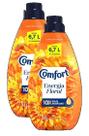 kit 2 Comfort Amaciante Concentrado Energia Floral 1,5L