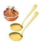 Kit 2 Conchas De Feijão Caldos Molhos Dourado Aço inox
