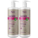 Kit 2 Condicionador Nutritivo Cachos Apse Limpeza Suave Vegano Cabelo Sem Sulfato Profissional 1L