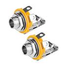 Kit 2 Conector P10 Jack Mono Circuito Fechado Para Painel E Instrumentos Musicais