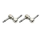 Kit 2 Conector P10 P10 Mono em Z Pedais de Guitarra Baixo