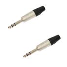 Kit 2 conector plug p10 stereo rean by neutrik reto rp3c