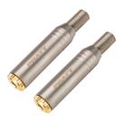 Kit 2 Conector Plug P2 Fêmea Stereo Gold Pratt Com Mola Profissional Para Montagem De Cabos