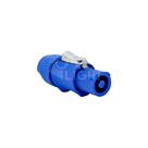 Kit 2 conector powercon azul femea macho
