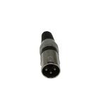 Kit 2 Conectores Canon Xlr Macho Preto