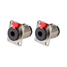 Kit 2 conectores mxt jack estereo metal painel j10 c/ trava