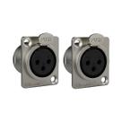 Kit 2 conectores wireconex wc 1023 fp bk ni xlr femea painel