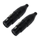 Kit 2 Conectores XLR Fêmea 3 Pinos CSR em Metal com Prensa Cabo e Capa Resistente Pro aúdio Kit 2 Conectores XLR Fêmea 3 Pinos CSR em Metal com Prensa Cabo e Capa Resistente Pro aúdio